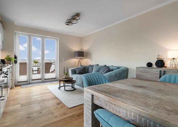 Admiralsblick- 2 Og, Sauna, Grosse Dusche, Balkon, Blick Auf Hafenbecken Appartamento Olpenitz